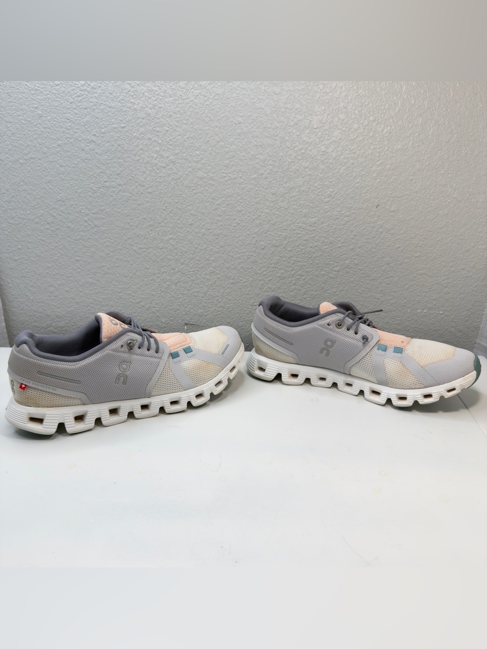On Cloud 5 Push Women’s Running Shoes Glacier Undyed White Sneakers 69.98353 Sz8